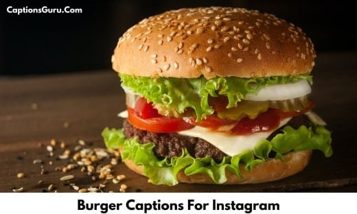Burger Captions For Instagram