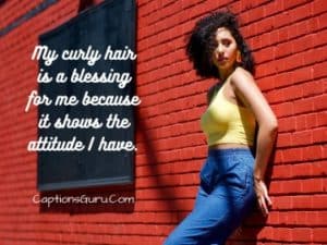 cool curly hair captions