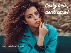 curly hair Instagram captions