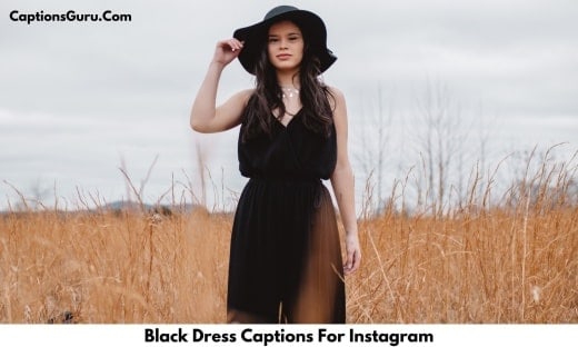 Black Dress Captions For Instagram