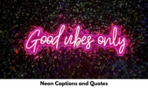 Neon Captions and Quotes