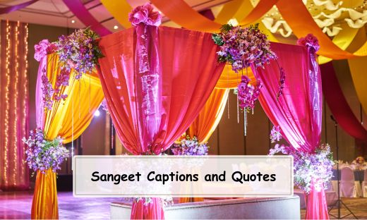 Sangeet Captions and Quotes